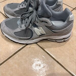 New Balance Gray and White Athletic Shoes